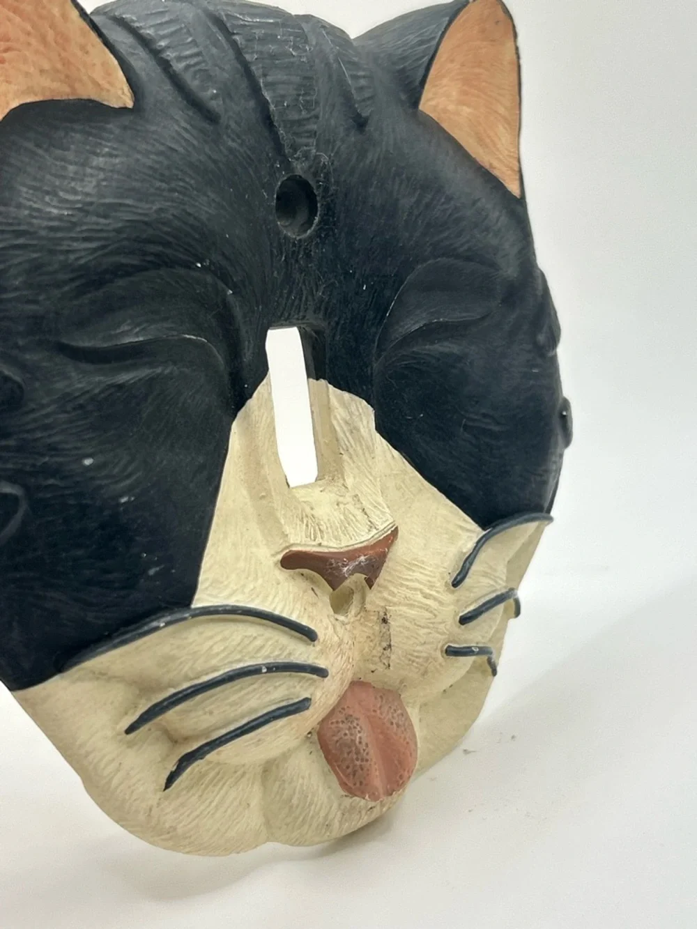 Decorative Cat Face Wall light switch Plaque - Black and Cream